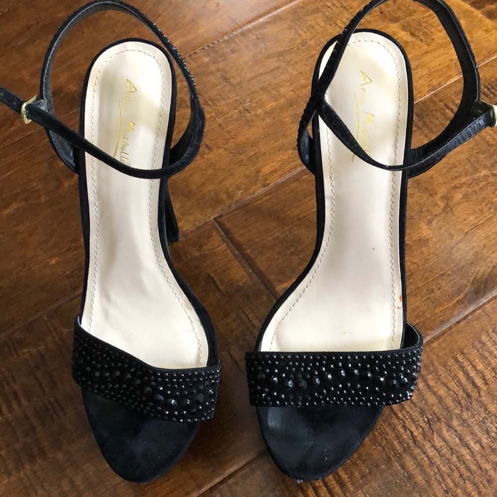 Black , Glitter heels.